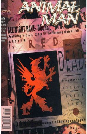 Animal Man 74 published by Vertigo with cover art by Michael Uman