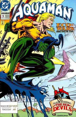 Aquaman (4th Series) 9 published by DC with cover art by Vince Giarrano