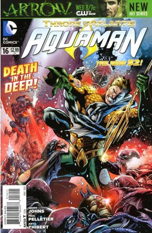 Aquaman (7th Series) 16 published by DC with cover art by Eddy Barrows