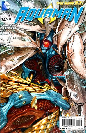 Aquaman (7th Series) 34 published by DC with cover art by Paul Pelletier