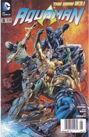 Aquaman (7th Series) 8 (Newsstand) published by DC with cover art by Ivan Reis
