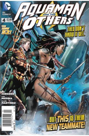 Aquaman and the Others 4 (Newsstand) published by DC with cover art by Ivan Reis