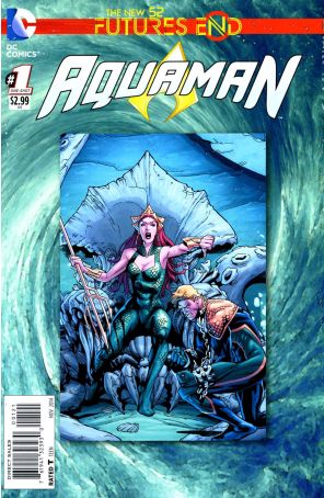 Aquaman: Futures End 1A published by DC with cover art by Yvel Guichet
