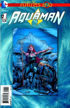Aquaman: Futures End 1 published by DC with cover art by Yvel Guichet