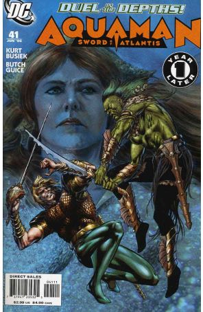 Aquaman: Sword of Atlantis 41 published by DC with cover art by Butch Guice