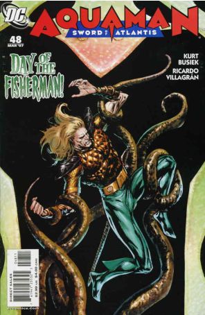 Aquaman: Sword of Atlantis 48 published by DC with cover art by Butch Guice
