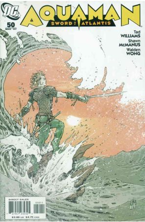 Aquaman: Sword of Atlantis 50 published by DC with cover art by Mario Alberti