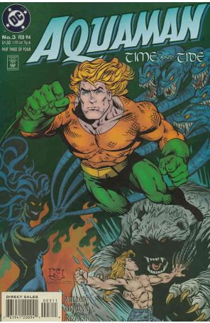 Aquaman: Time and Tide 3 published by DC with cover art by Kirk Jarvinen