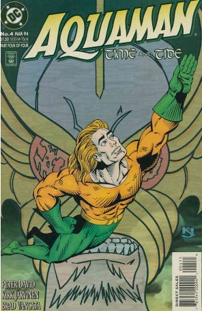 Aquaman: Time and Tide 4 published by DC with cover art by Kirk Jarvinen