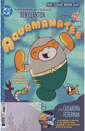 Aquamanatee FCBD 2026 published by DC with cover art by Cassandra Federman