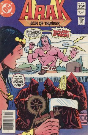 Arak Son of Thunder (Canadian Edition) 14 published by DC with cover art by Alfredo P. Alcala