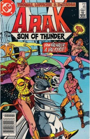 Arak Son of Thunder 46 (Newsstand) published by DC with cover art by Tony DeZuniga