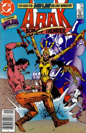 Arak Son of Thunder 48 (Newsstand) published by DC with cover art by Tony DeZuniga