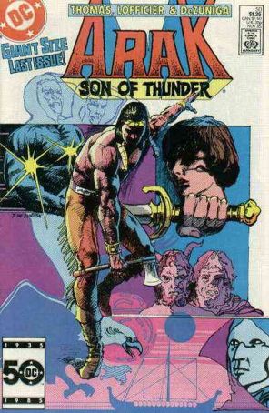 Arak Son of Thunder 50 published by DC with cover art by Tony DeZuniga