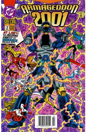 Armageddon 2001 2 (Newsstand) published by DC with cover art by Dan Jurgens