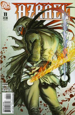Azrael (2nd Series) 11 published by DC with cover art by Guillem March