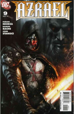 Azrael (2nd Series) 9 published by DC with cover art by Francesco Mattina