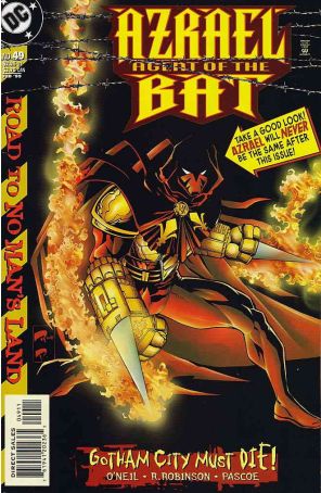 Azrael 49 published by DC with cover art by Roger Robinson