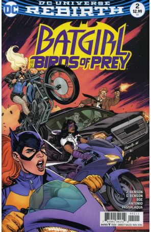 Batgirl And the Birds of Prey 2 published by DC with cover art by Yanick Paquette
