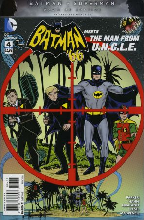 Batman '66 Meets The Man From U.N.C.L.E. 4 published by DC with cover art by Michael Allred
