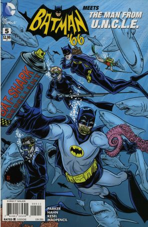 Batman '66 Meets The Man From U.N.C.L.E. 5 published by DC with cover art by Michael Allred
