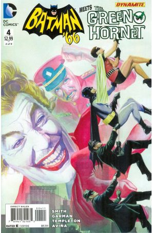 Batman '66 Meets the Green Hornet 4 published by DC with cover art by Alex Ross