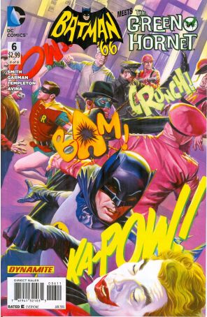 Batman '66 Meets the Green Hornet 6 published by DC with cover art by Alex Ross