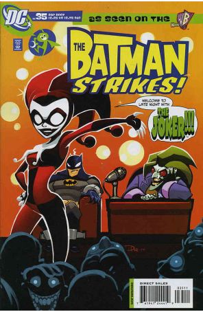 The Batman Strikes 35 published by DC with cover art by Sanford Greene