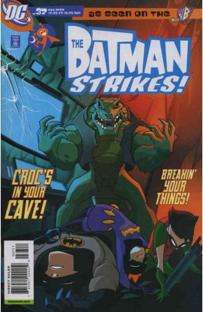 The Batman Strikes 37 published by DC with cover art by Sanford Greene and Nathan Massengill