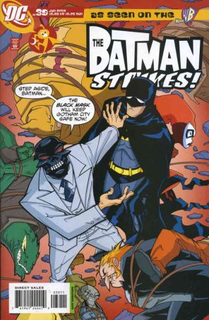 The Batman Strikes 39 published by DC with cover art by Sanford Greene and Nathan Massengill