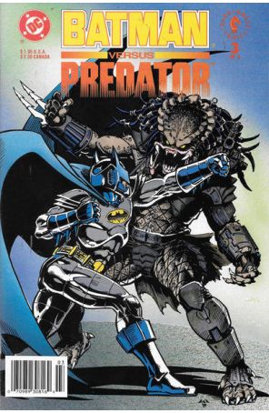 Batman Versus Predator 3 (Newsstand) published by DC with cover art by Chris Warner