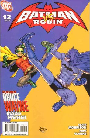 Batman and Robin 12 published by DC with cover art by Frank Quitely