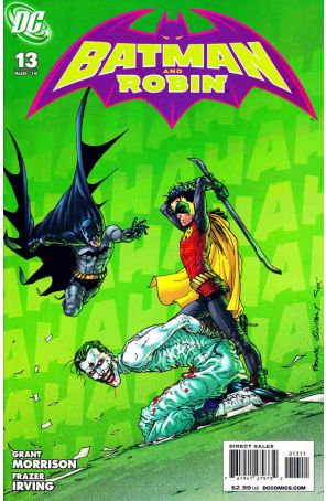 Batman and Robin 13 published by DC with cover art by Frank Quitely