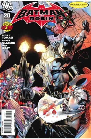 Batman and Robin 20A published by DC with cover art by Ethan Van Sciver