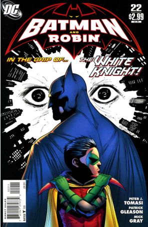 Batman and Robin 22 published by DC with cover art by Patrick Gleason