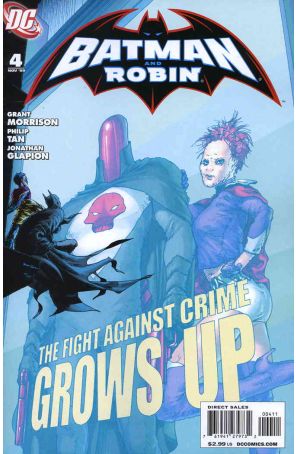 Batman and Robin 4 published by DC with cover art by Frank Quitely