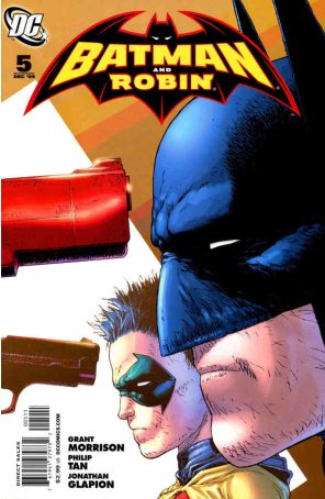 Batman and Robin 5 published by DC with cover art by Frank Quitely