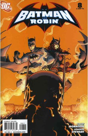 Batman and Robin 8 published by DC with cover art by Frank Quitely