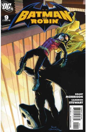 Batman and Robin 9 published by DC with cover art by Frank Quitely