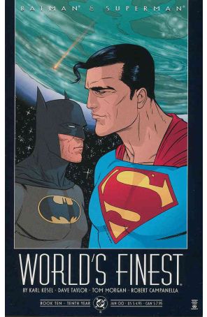 Batman and Superman: World's Finest 10 published by DC with cover art by Tom Morgan