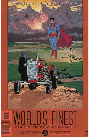 Batman and Superman: World's Finest 7 published by DC with cover art by Peter Doherty
