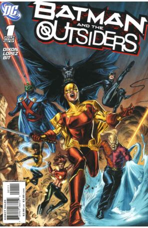 Batman and the Outsiders (2nd Series) 1 published by DC with cover art by Dougie Braithwaite