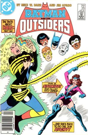 Batman and the Outsiders 20 (Newsstand) published by DC with cover art by Jim Aparo