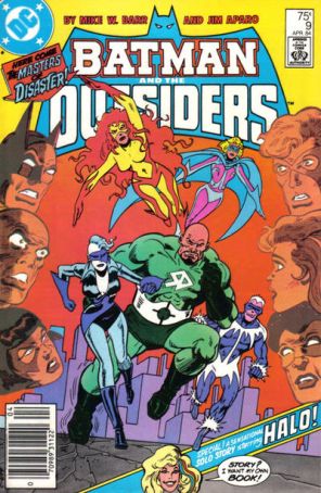 Batman and the Outsiders 9 (Newsstand) published by DC with cover art by Jim Aparo