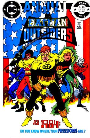 Batman and the Outsiders Annual 1 published by DC with cover art by Frank Miller