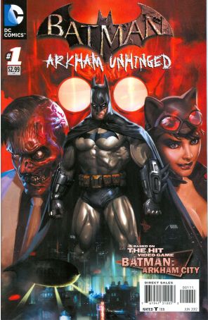 Batman: Arkham Unhinged 1 published by DC with cover art by Dave Wilkins