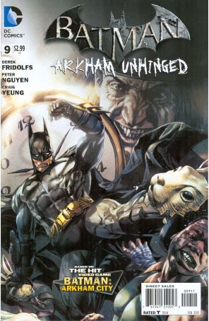 Batman: Arkham Unhinged 9 published by DC with cover art by Dave Wilkins