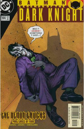 Batman: Legends of the Dark Knight 144 published by DC with cover art by John Cebollero