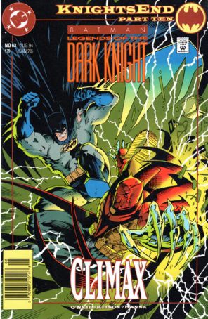 Batman: Legends of the Dark Knight 63 (Newsstand) published by DC with cover art by Barry Kitson