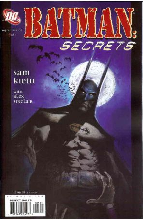 Batman: Secrets 5 published by DC with cover art by Sam Kieth